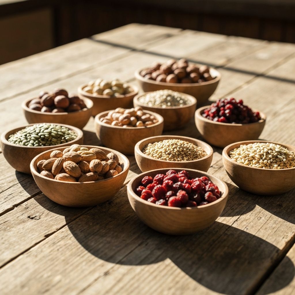 Verschiedene alpine Nährstoffquellen